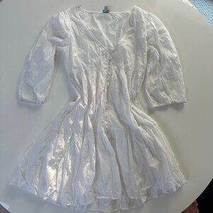 J Crew Beachwear Cotton Cover Up White Dress S